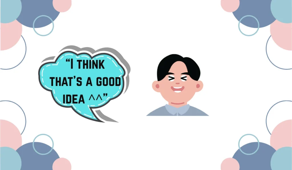 ^^ meaning in text